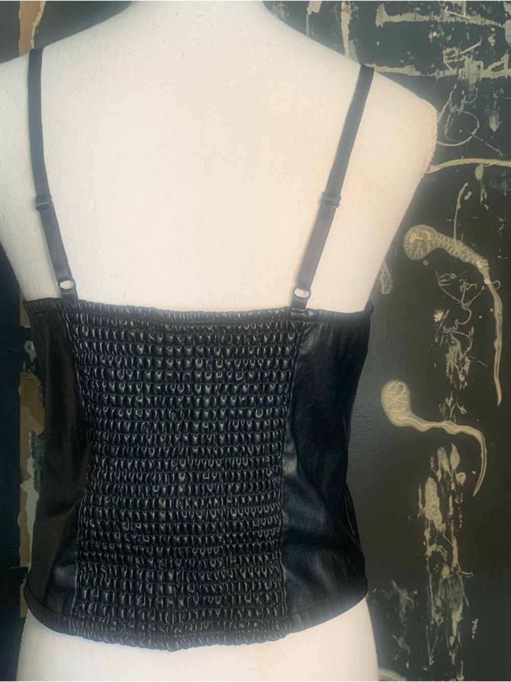 Bustier faux leather size medium. Almost Famous Top. - Picture 5 of 9